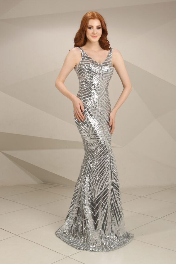 MARILYN DRESS in Silver size 10, 8